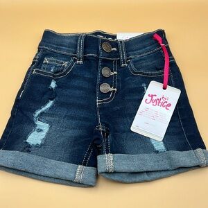 Justice denim shorts size 6
